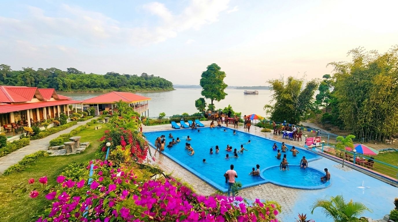 Swimming pool at Belaka Rivers Beach Resort